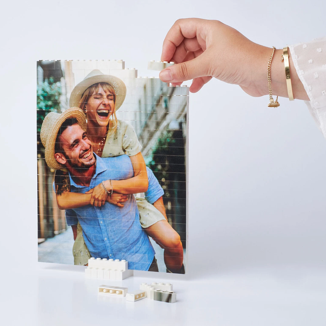 Custom Valentine's Day Photo Gift Brick Building Blocks