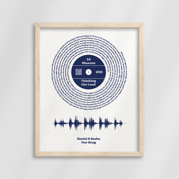 Custom Music Song Lyric Vinyl Sound Wave Print