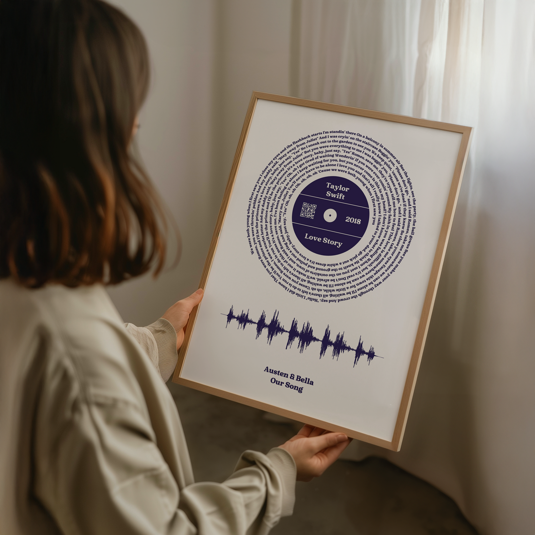 Custom Music Song Lyric Vinyl Sound Wave Print